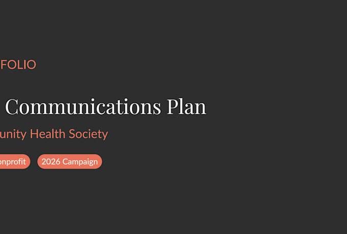 develop a strategic communications plan